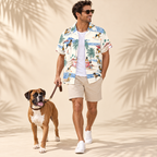Men's Boxer Hawaiian shirt – front view