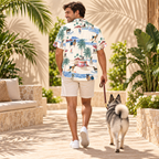 Norwegian Elkhound Hawaiian Shirt