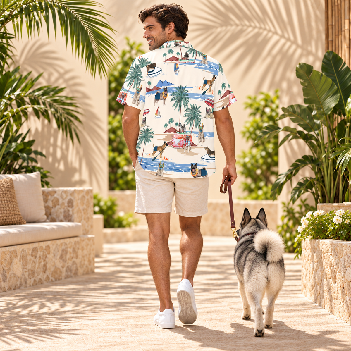 Norwegian Elkhound Hawaiian Shirt