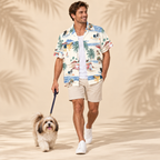 Men's Havanese Hawaiian shirt – front view