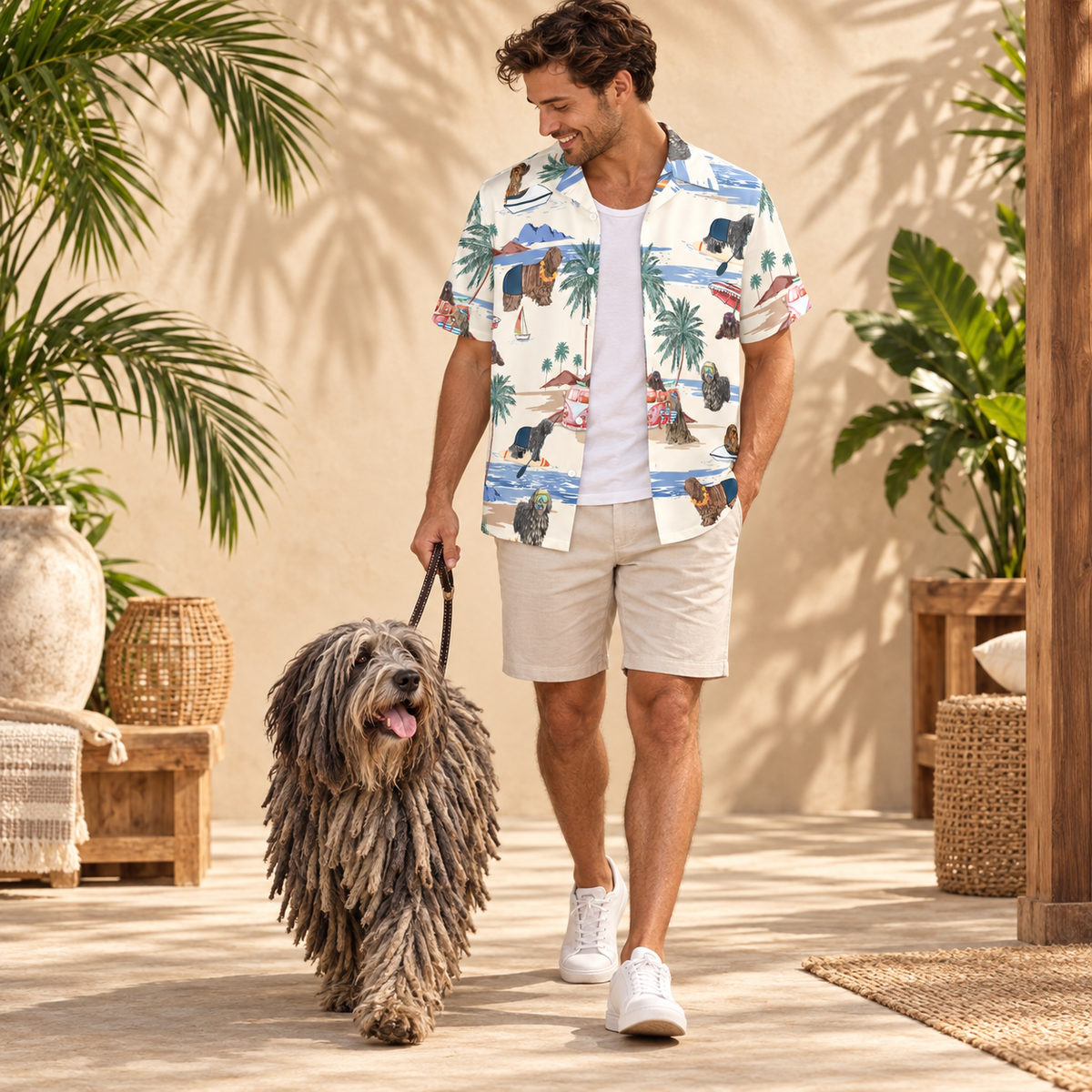 Bergamasco Shepherd Hawaiian Shirt