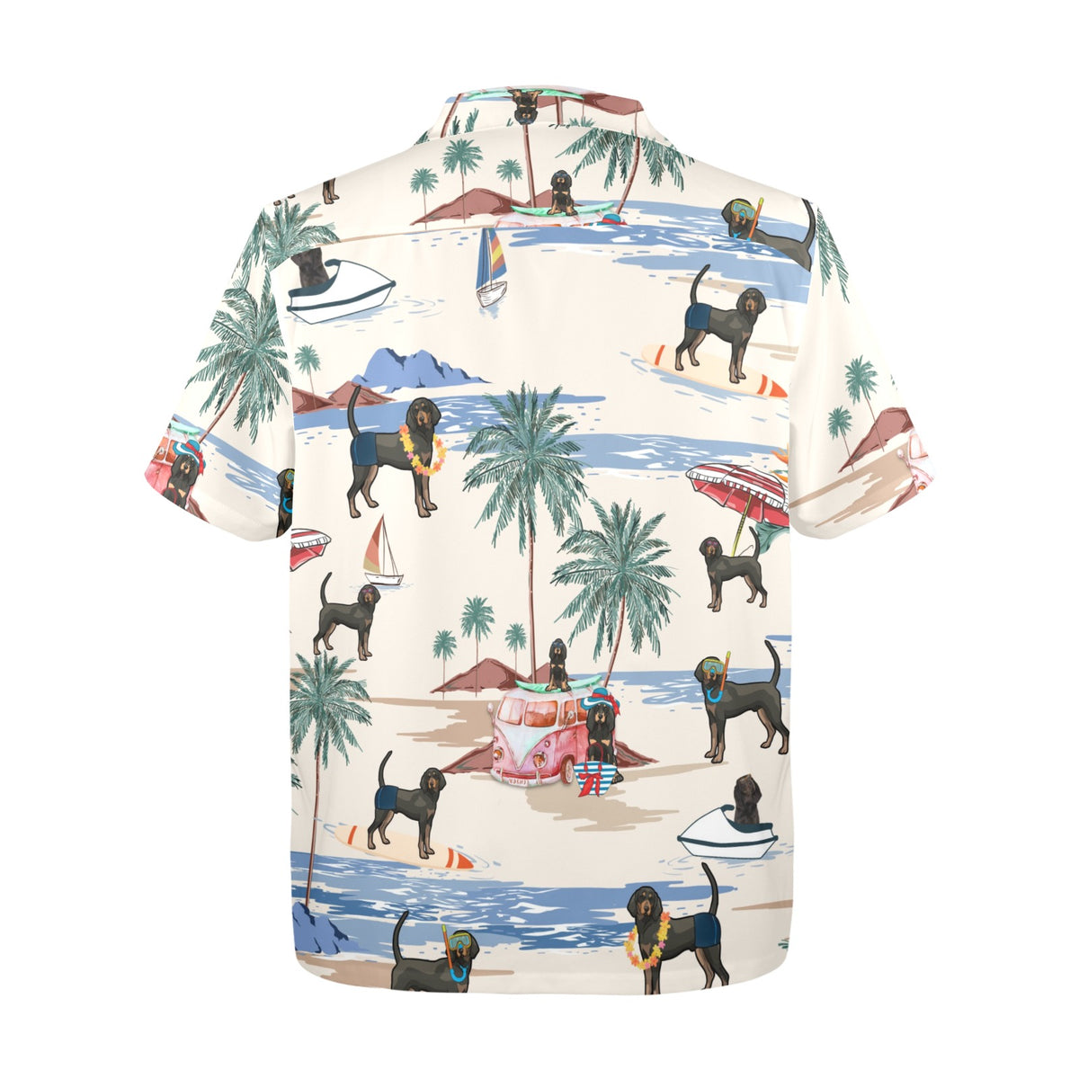 Black and Tan Coonhound Hawaiian Shirt
