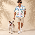 Men's American Bulldog Hawaiian shirt – front view