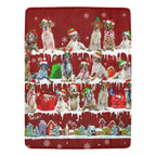 Brittany Christmas fleece blanket, product image 1 of 4