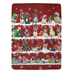 French Bulldog Santa Paws fleece blanket image 1 of 4