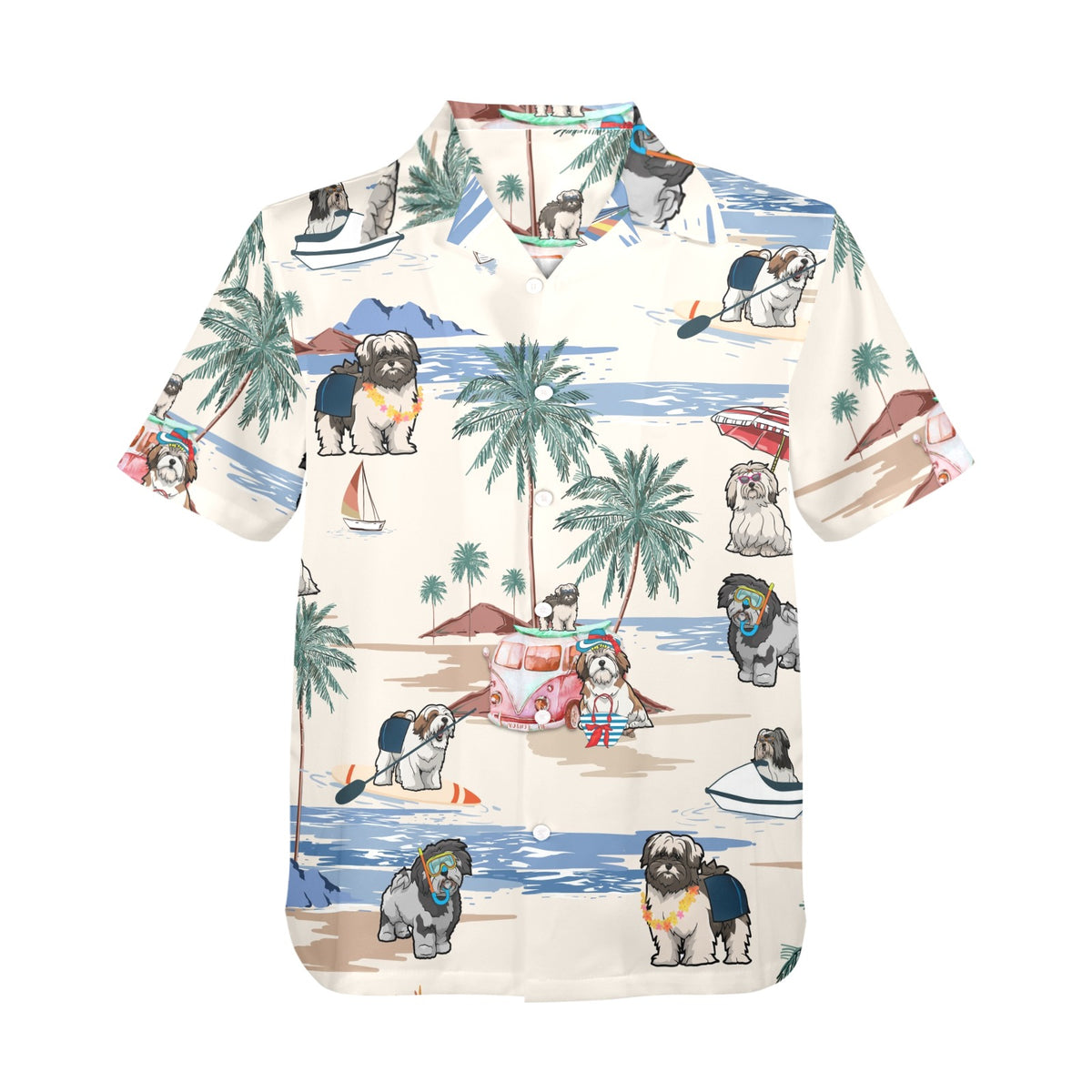 Tropical Lhasa Apso shirt for dog owners