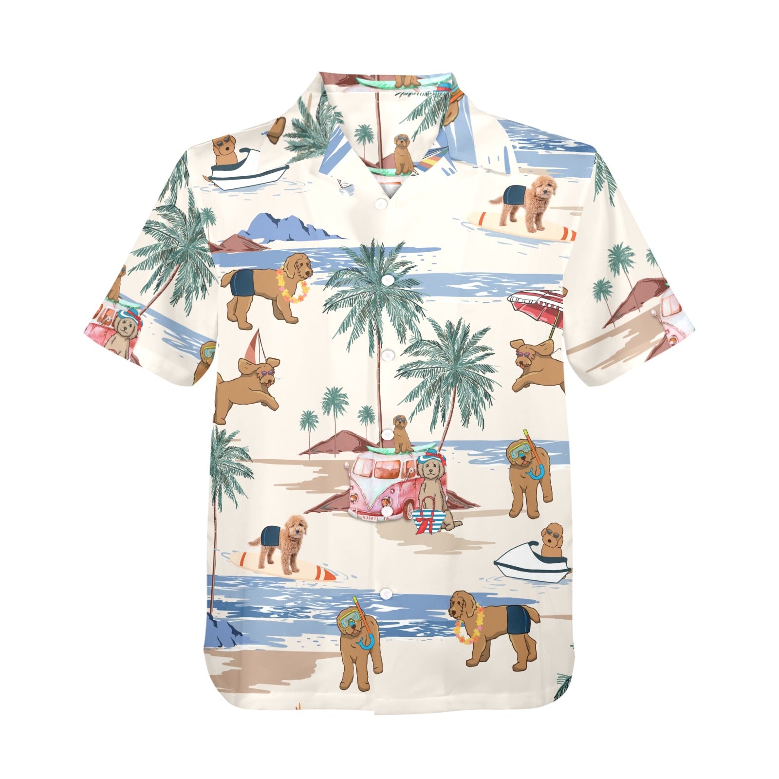 Men's Labradoodle all-over print Hawaiian shirt
