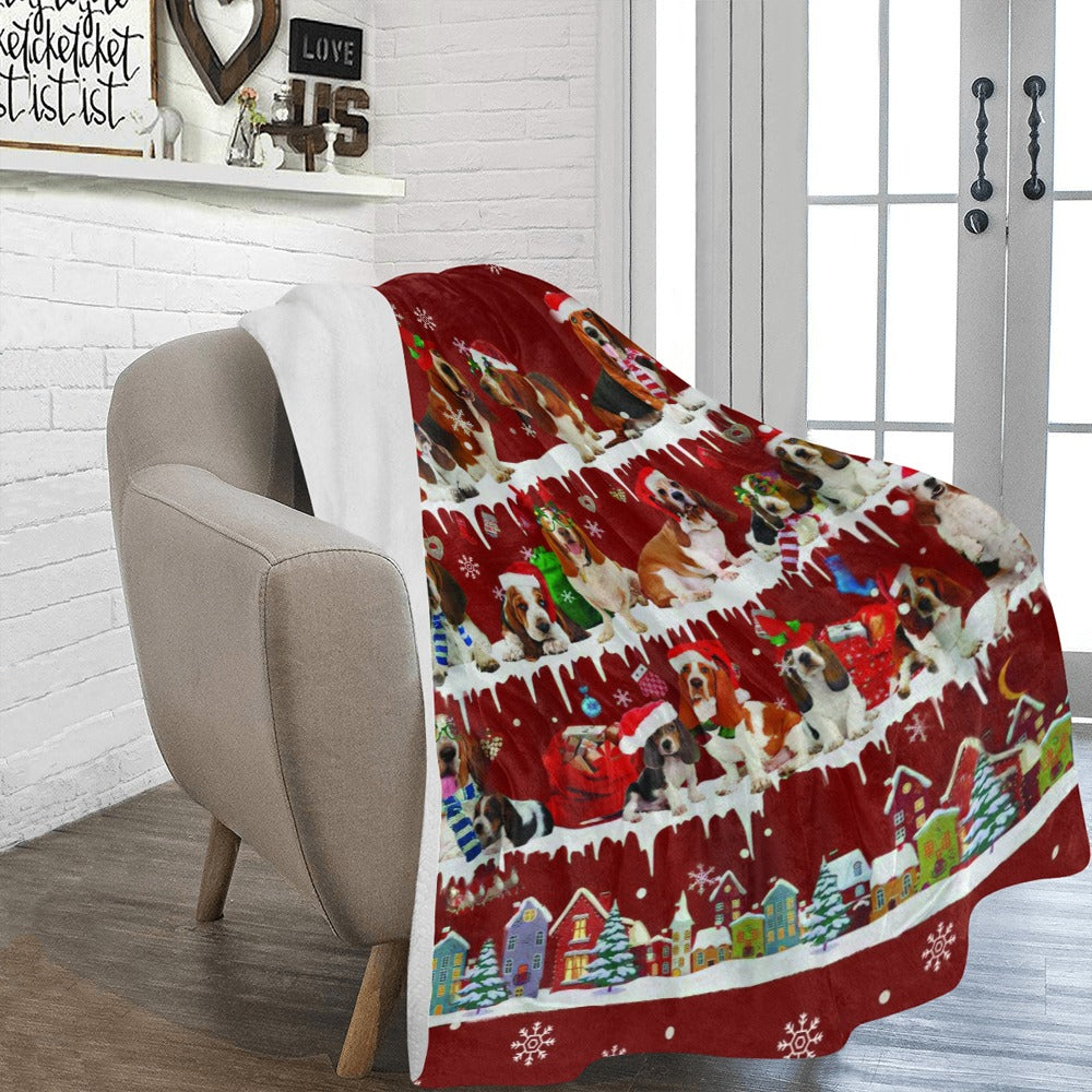 Basset Hound dog breed fleece blanket, product image 2 of 4