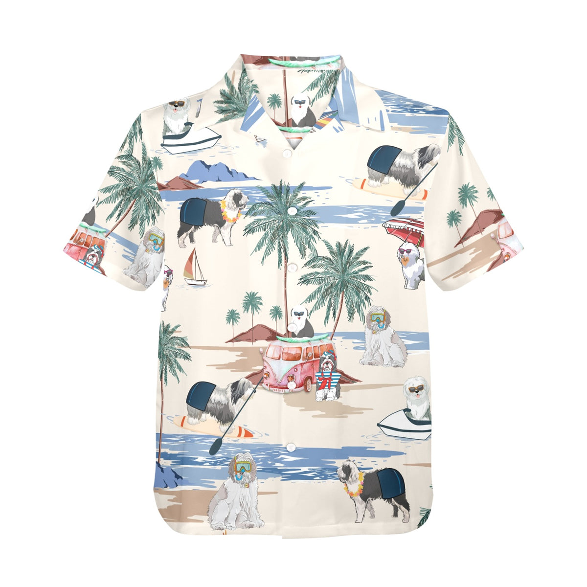 Tropical Old English Sheepdog shirt for dog owners