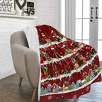German Shepherd Santa Paws fleece blanket image 2 of 4