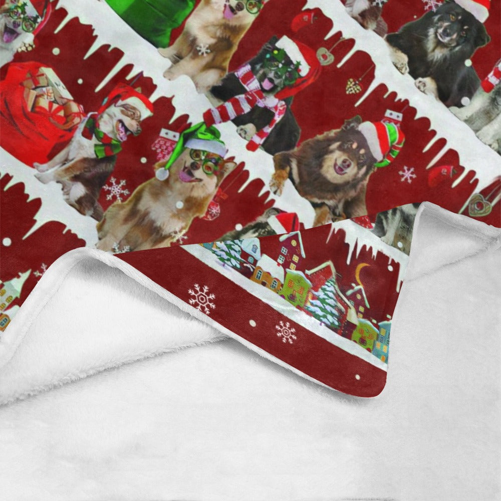 Finnish Lapphund Santa Paws fleece blanket image 4 of 4