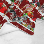 Catahoula Leopard Dog Christmas fleece blanket, product image 4 of 4