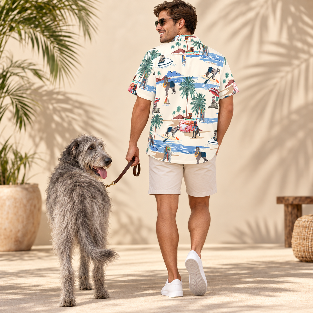 Irish Wolfhound Hawaiian Shirt