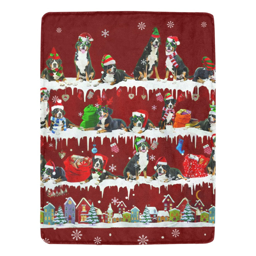 Greater Swiss Mountain Dog fleece blanket, product image 1