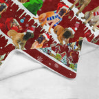 Bullmastiff Christmas fleece blanket, product image 4 of 4