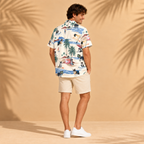 Men's Border Collie Hawaiian shirt – back view