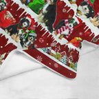 Bernedoodle Christmas fleece blanket, product image 4 of 4
