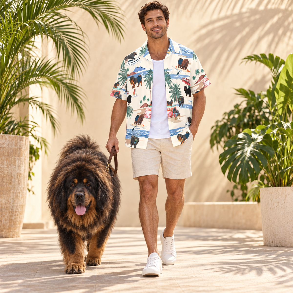 Tibetan Mastiff Hawaiian Shirt