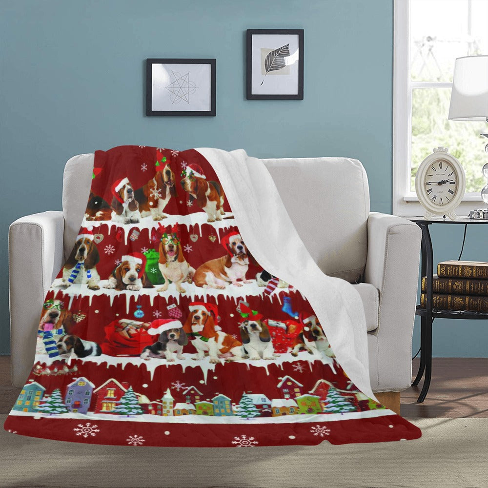 Basset Hound dog breed fleece blanket, product image 3 of 4