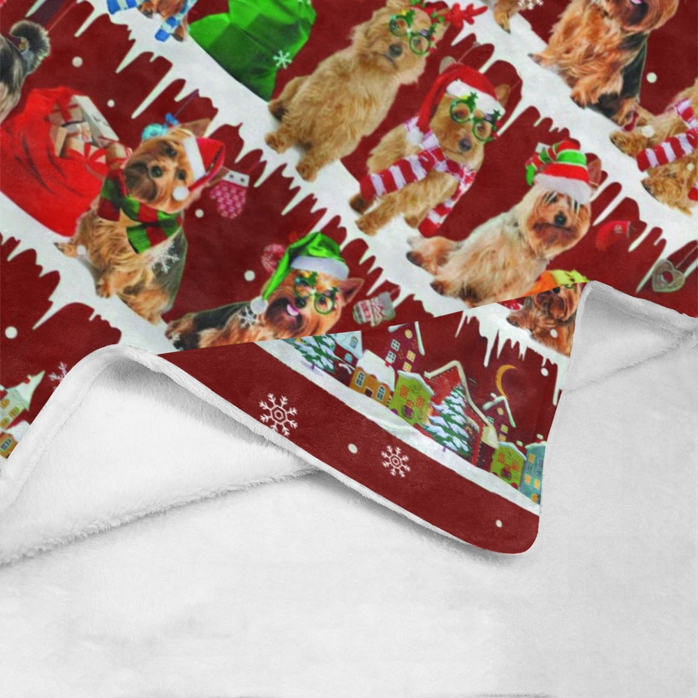 Australian Terrier dog breed fleece blanket, product image 4 of 4