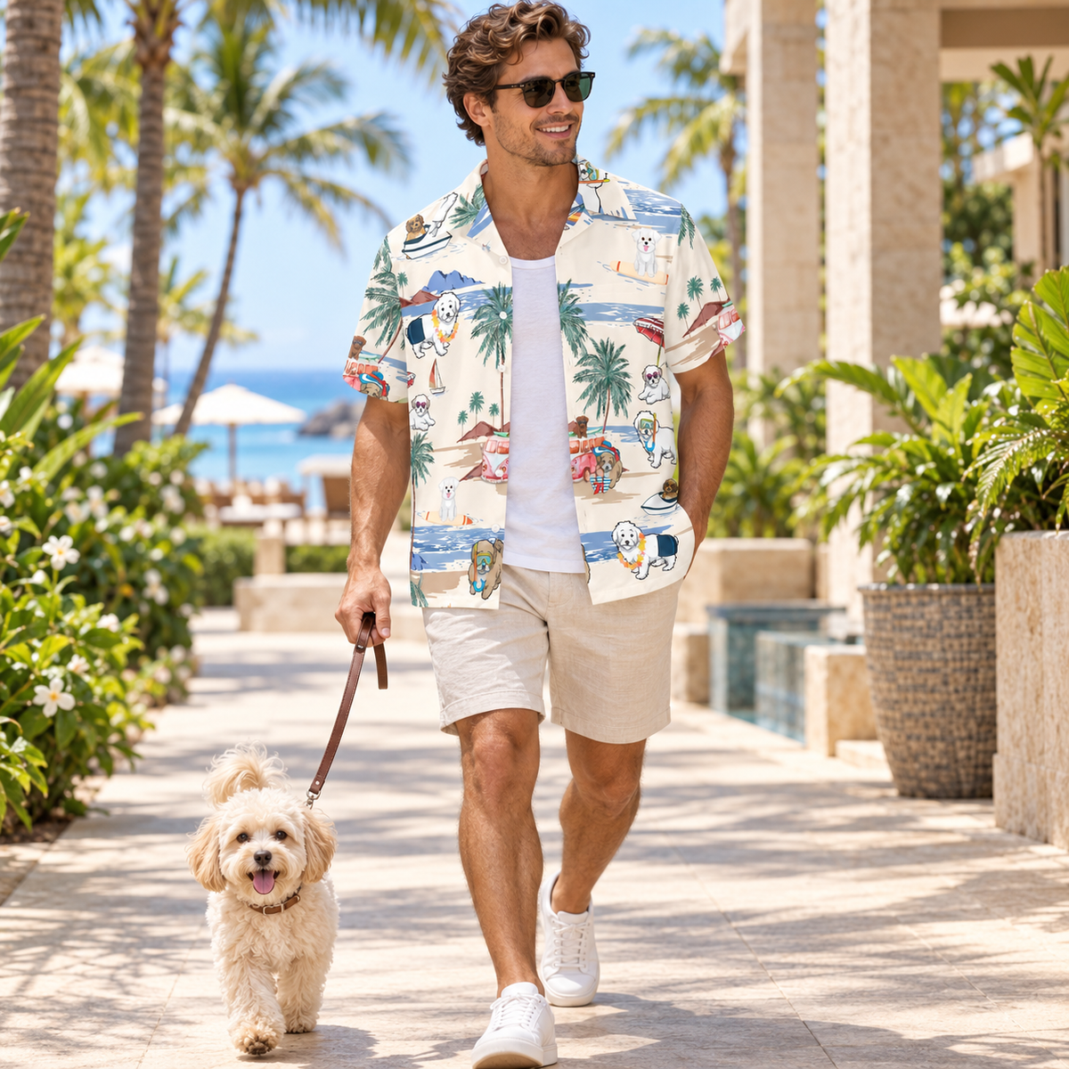 Maltipoo Hawaiian Shirt