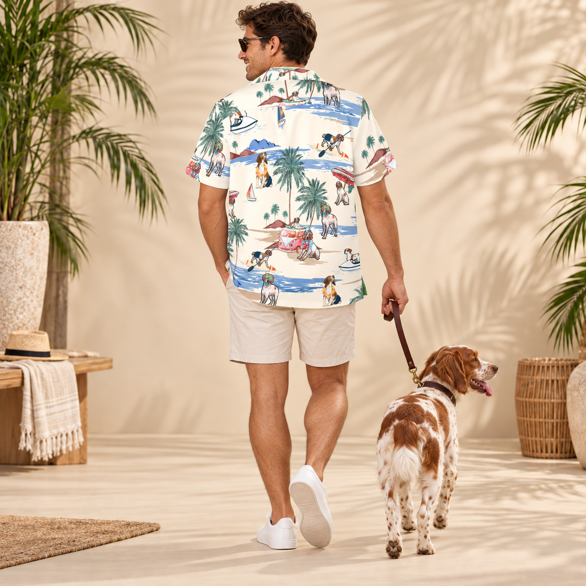 Men's Brittany Hawaiian shirt – back view