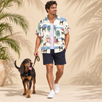 Black and Tan Coonhound Hawaiian Shirt