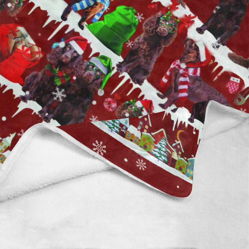 Boykin Spaniel Christmas fleece blanket, product image 4 of 4
