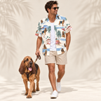 Men's Bloodhound Hawaiian shirt – front view
