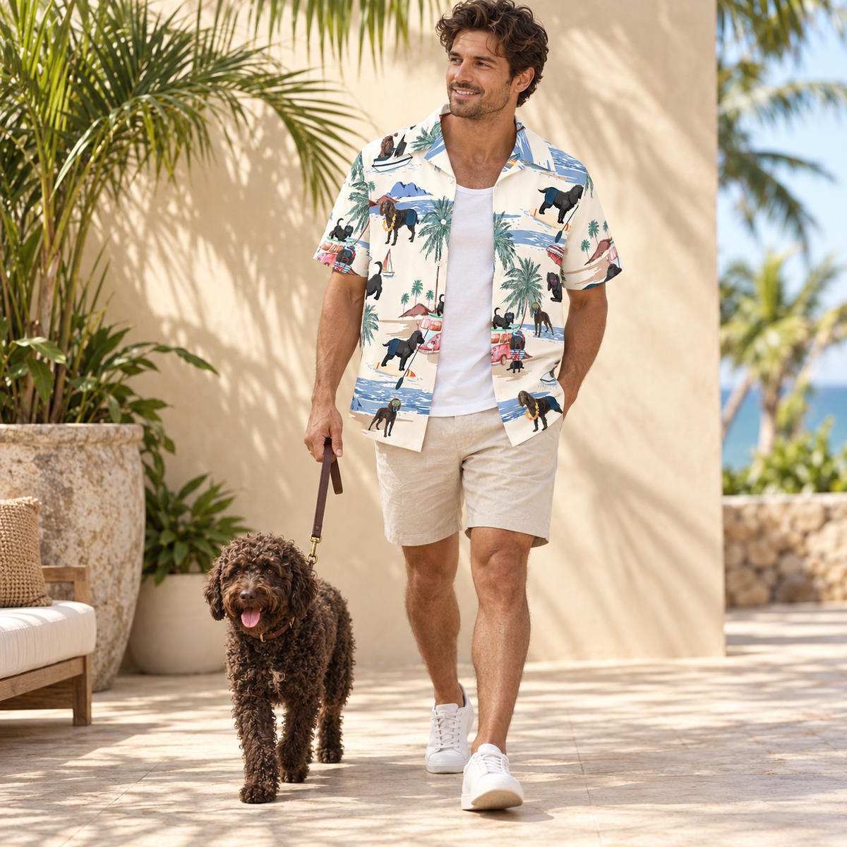 Spanish Water Dog Hawaiian Shirt