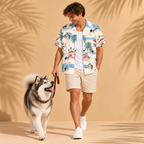 Men's Alaskan Malamute Hawaiian shirt – front view