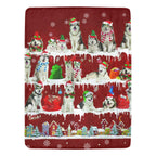 Alaskan Malamute dog breed fleece blanket, product image 1 of 4