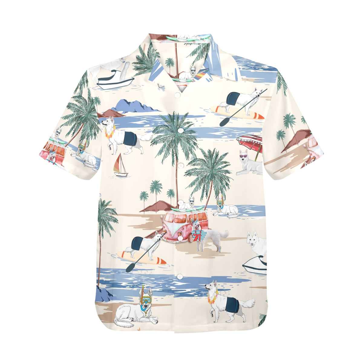 Tropical White Shepherd shirt for dog owners