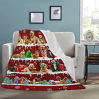 Cockapoo Santa Paws fleece blanket image 3 of 4
