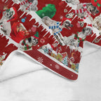 English Setter Santa Paws fleece blanket image 4 of 4