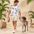 Men's German Shorthaired Pointer Hawaiian shirt – front view