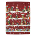 German Shepherd Santa Paws fleece blanket image 1 of 4