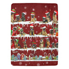 German Shepherd Santa Paws fleece blanket image 1 of 4