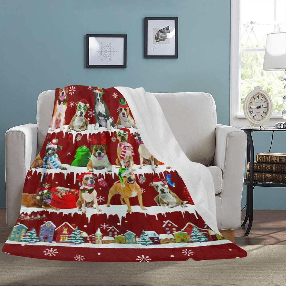 American Staffordshire Terrier fleece blanket, product image 3 of 4