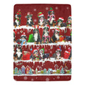 Bernese Mountain Dog Christmas fleece blanket, product image 1 of 4