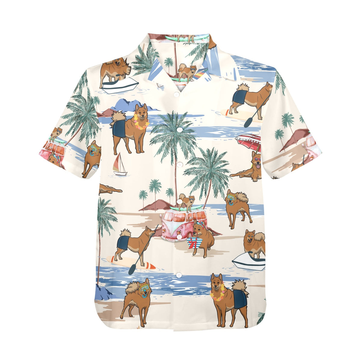 Tropical Finnish Spitz shirt for dog owners