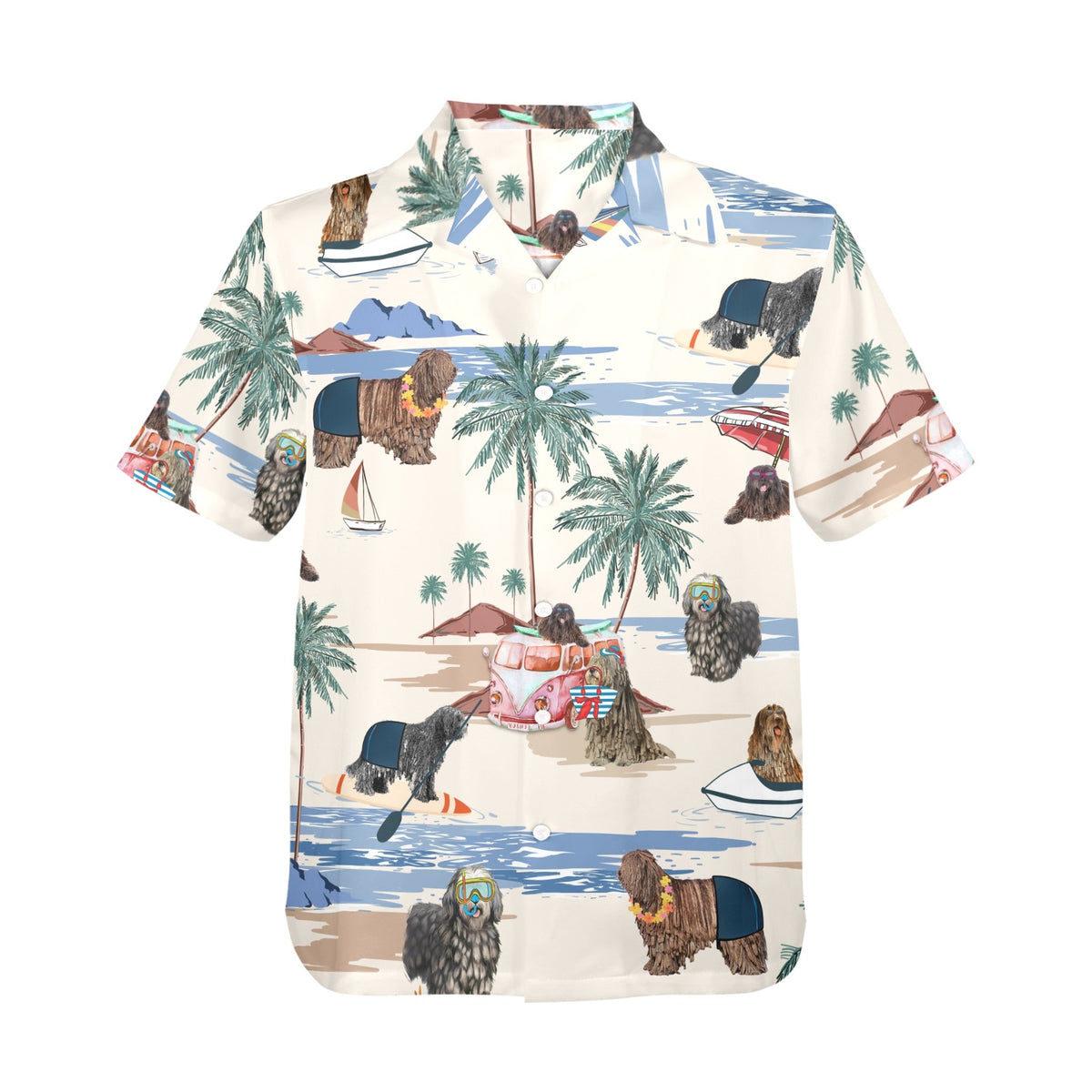 Tropical Bergamasco Shepherd shirt for dog owners