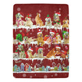Golden Retriever Santa Paws fleece blanket image 1 of 4