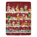 Golden Retriever Santa Paws fleece blanket image 1 of 4