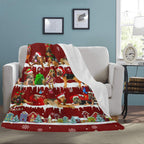 Bloodhound Christmas fleece blanket, product image 3 of 4