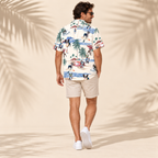 Men's Boston Terrier Hawaiian shirt – back view