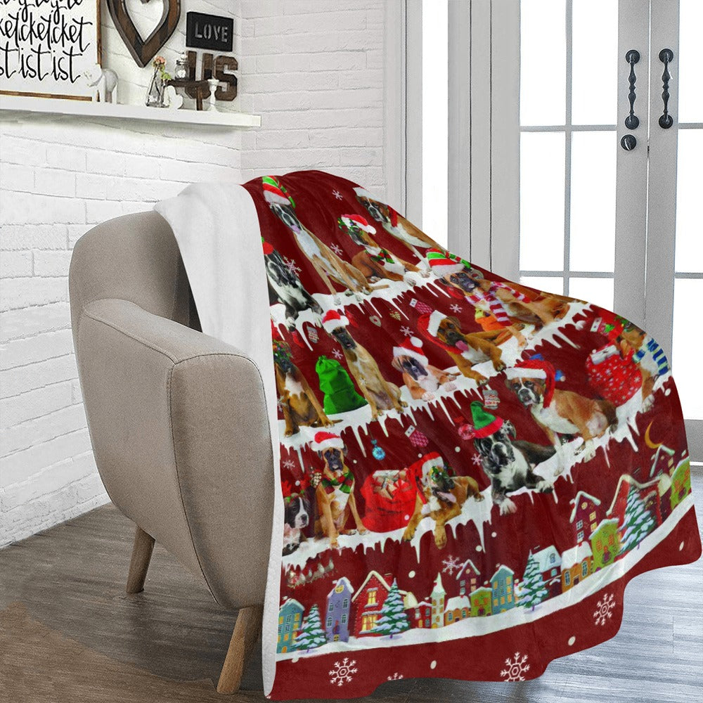 Boxer Christmas fleece blanket, product image 2 of 4
