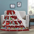 Dalmatian Santa Paws fleece blanket image 3 of 4