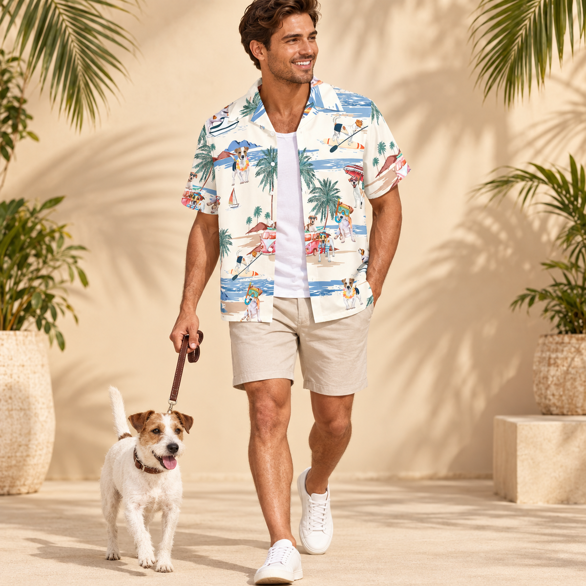 Parson Russell Terrier Hawaiian Shirt