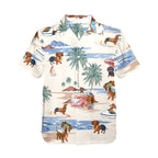 Men's tropical Dachshund Hawaiian shirt for dog lovers
